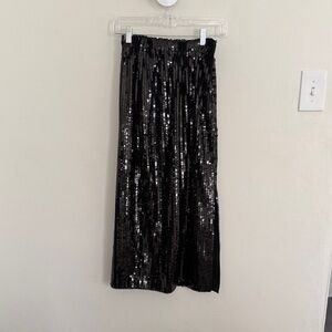 J. Crew Black Sequin Maxi Skirt